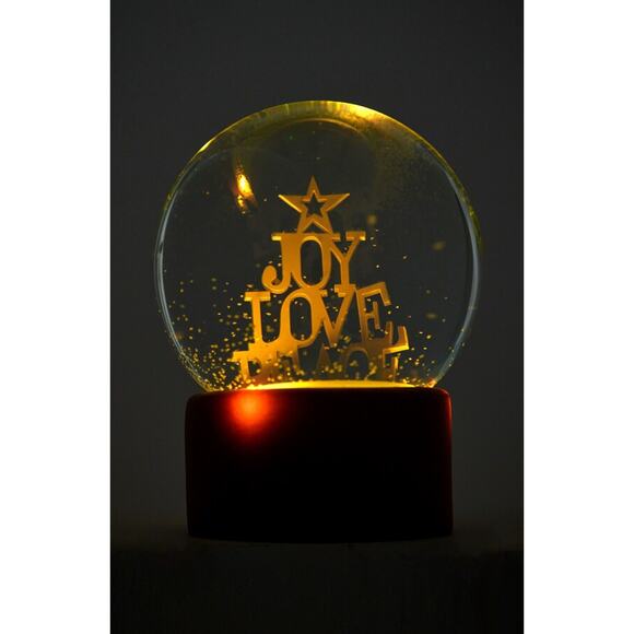 NiB Nordstrom Light Up Joy Love Peace Christmas Snowglobe - Picture 2 of 6